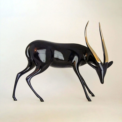 Loet Vanderveen - GAZELLE, TANZANIA  (520) - BRONZE - 10 X 4.5 X 8.5 - Free Shipping Anywhere In The USA!
<br>
<br>These sculptures are bronze limited editions.
<br>
<br><a href="/[sculpture]/[available]-[patina]-[swatches]/">More than 30 patinas are available</a>. Available patinas are indicated as IN STOCK. Loet Vanderveen limited editions are always in strong demand and our stocked inventory sells quickly. Special orders are not being taken at this time.
<br>
<br>Allow a few weeks for your sculptures to arrive as each one is thoroughly prepared and packed in our warehouse. This includes fully customized crating and boxing for each piece. Your patience is appreciated during this process as we strive to ensure that your new artwork safely arrives.