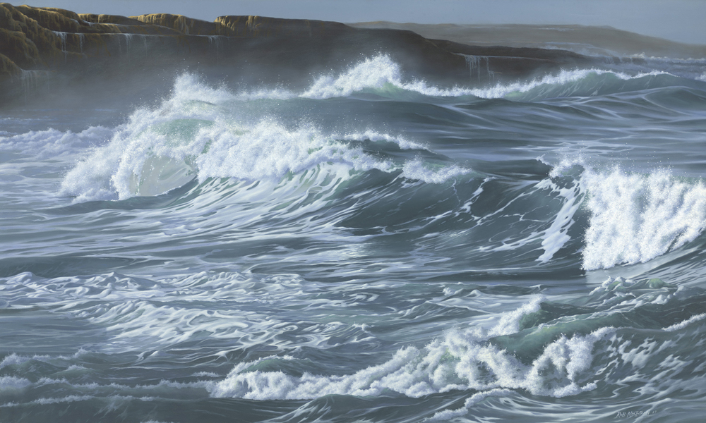 Rob MacIntosh - THE BREAKERS - BLOWING ROCKS - GICLEE - 36 X 60