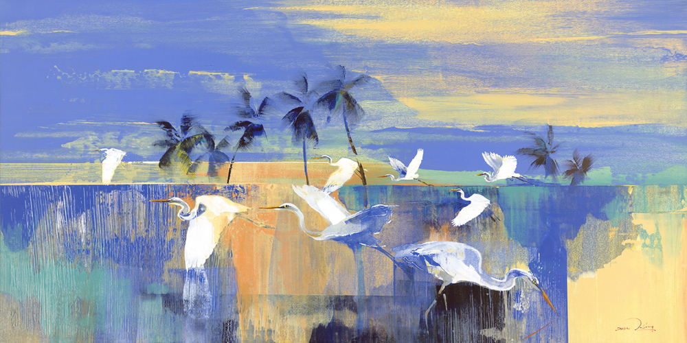 Derric van Rensburg - RETURN OF THE SNOWBIRDS - GICLEE - 36 X 72