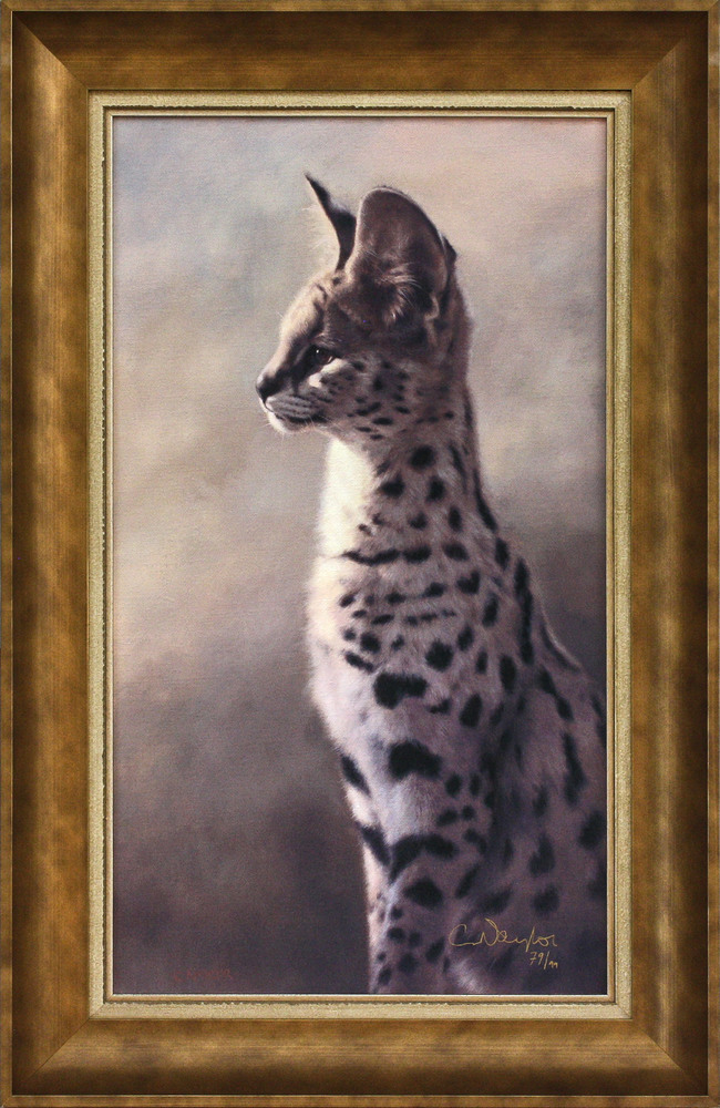 Claire Naylor - CLAIRE NAYLOR - SERVAL SENTRY Claire Naylor - CLAIRE NAYLOR - SERVAL SENTRY - GICLEE - 24 X 14
