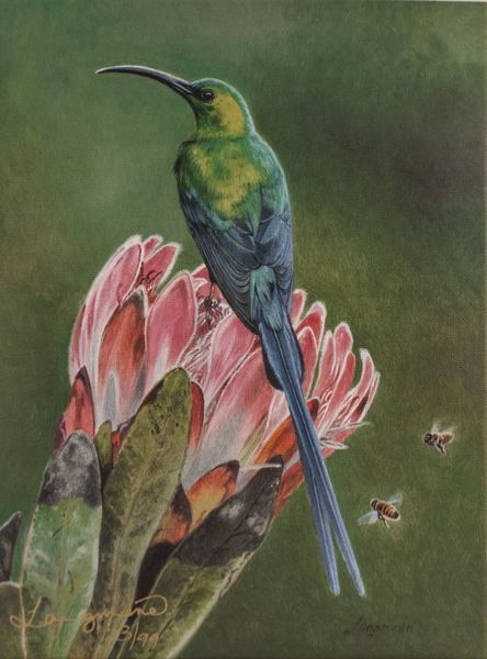 David Langmead - GREEN PIECE - GICLEE - 10 X 7