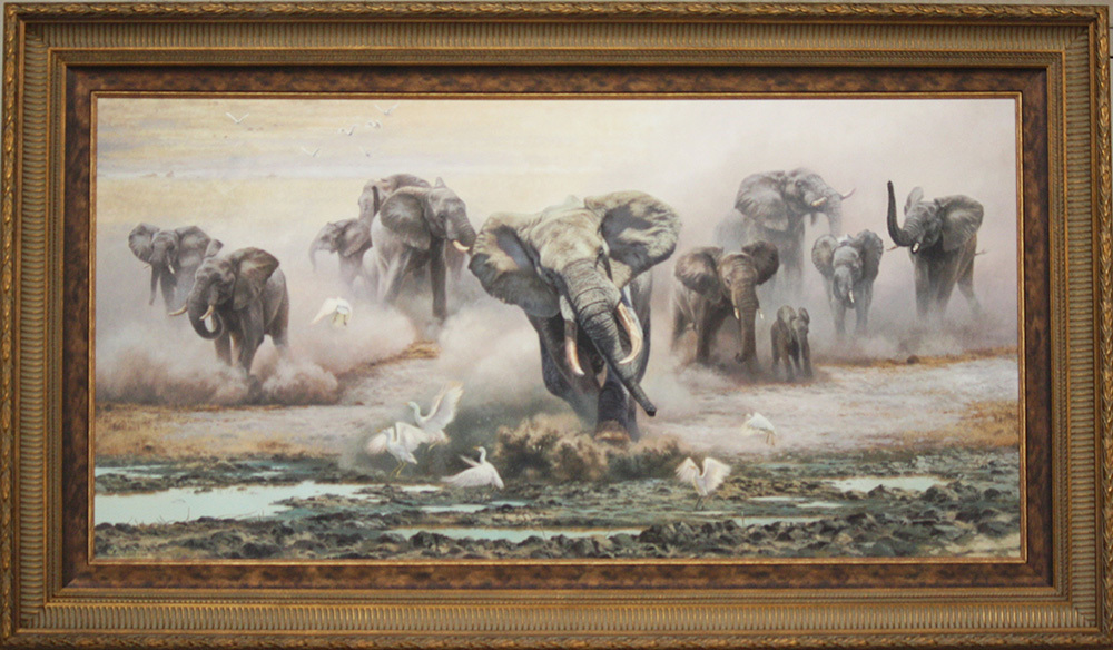 David Langmead - JUMBOS ARE COMING - GICLEE - 29 X 57