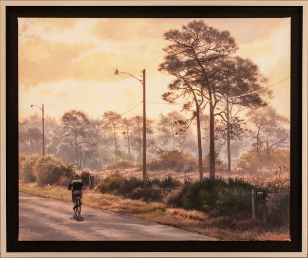 David Langmead - MORNING RIDE - OIL ON CANVAS - 15 3/4 X 19 1/4