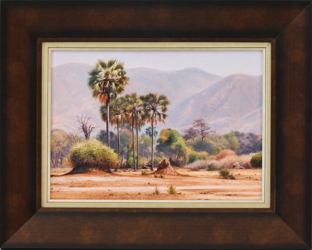 David Langmead - LOOKING BACK - OIL ON PANEL - 12 1/8 X 17 3/8