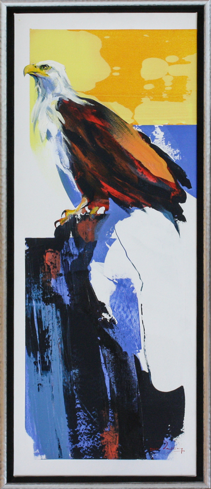 Derric van Rensburg - ON THE LOOKOUT - ACRYLIC ON CANVAS - 54 X 21