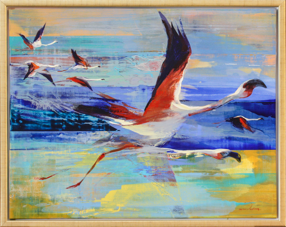 Derric van Rensburg - FANCIFUL FLIGHT - ACRYLIC ON CANVAS - 45 X 57