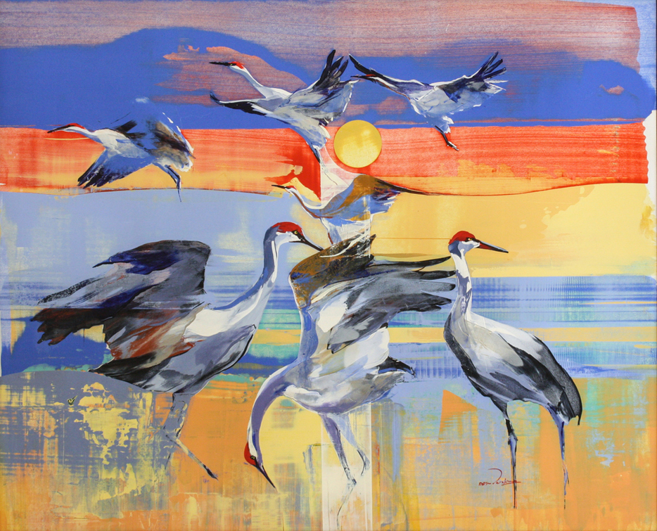 Derric van Rensburg - SANDHILL SUNSET - ACRYLIC ON CANVAS - 44 X 54