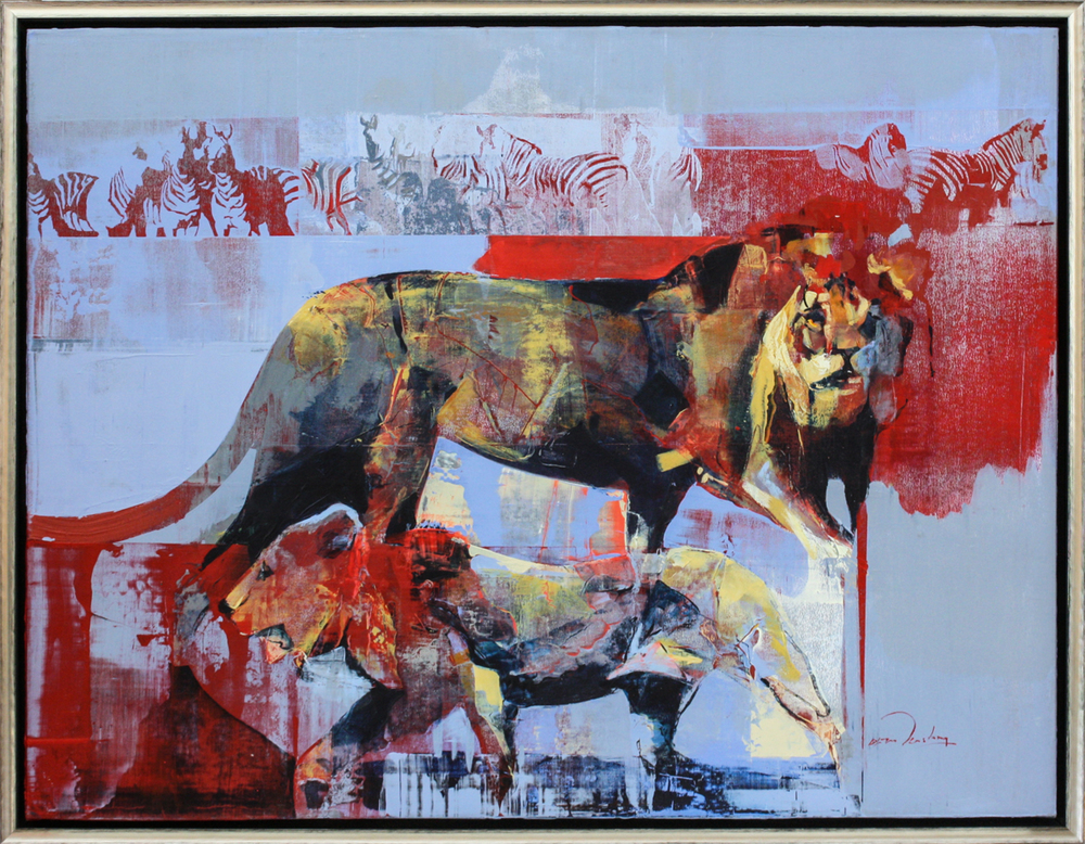 Derric van Rensburg - NIGHT STALKER - ACRYLIC ON CANVAS - 38 1/2 X 50