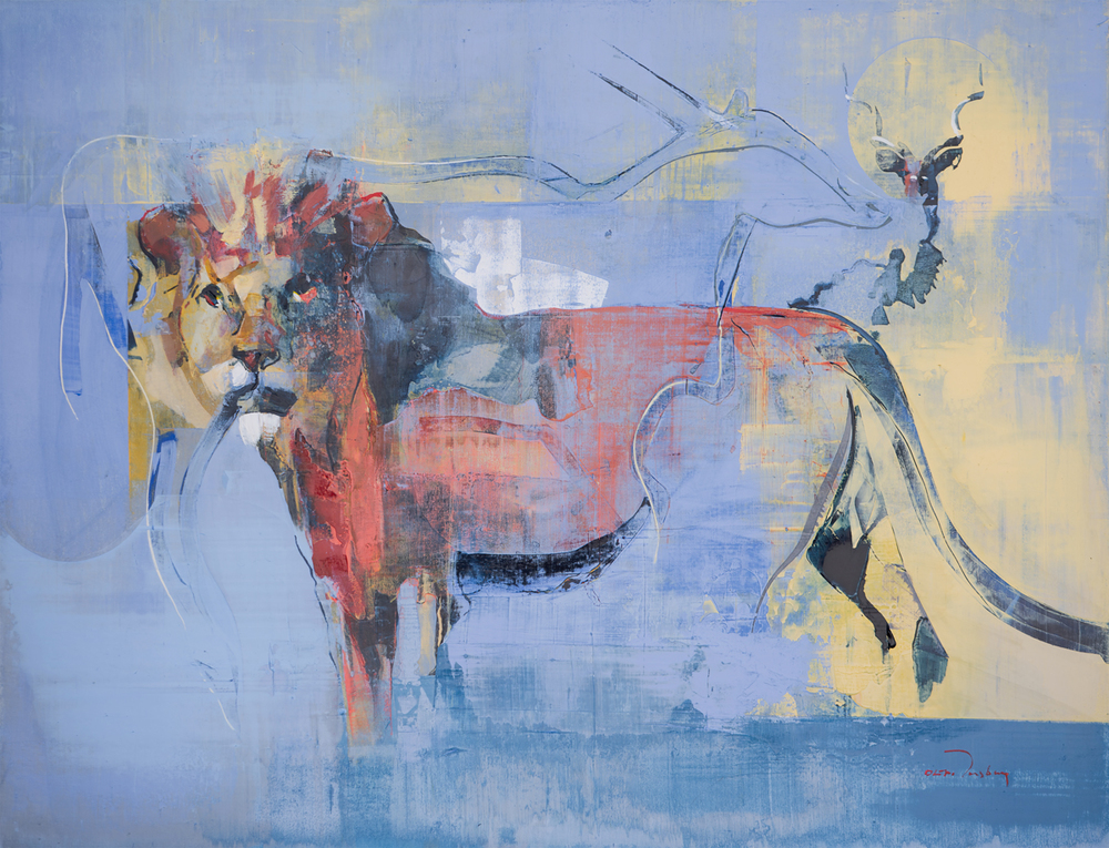 Derric van Rensburg - DEADLY STARE - ACRYLIC ON CANVAS - 40 X 51 3/4