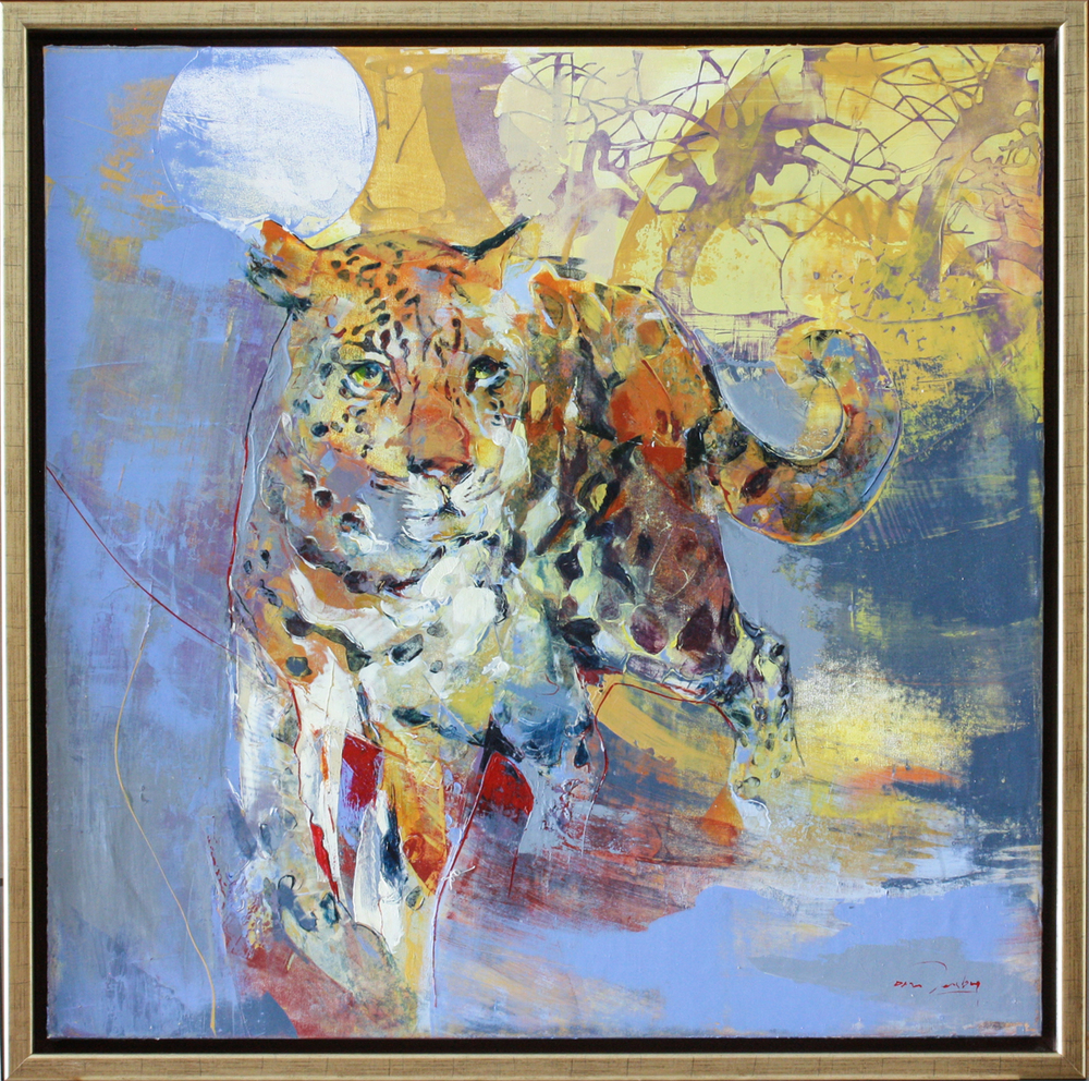 Derric van Rensburg - OUT OF THE BLUE - ACRYLIC ON CANVAS - 51 X 51