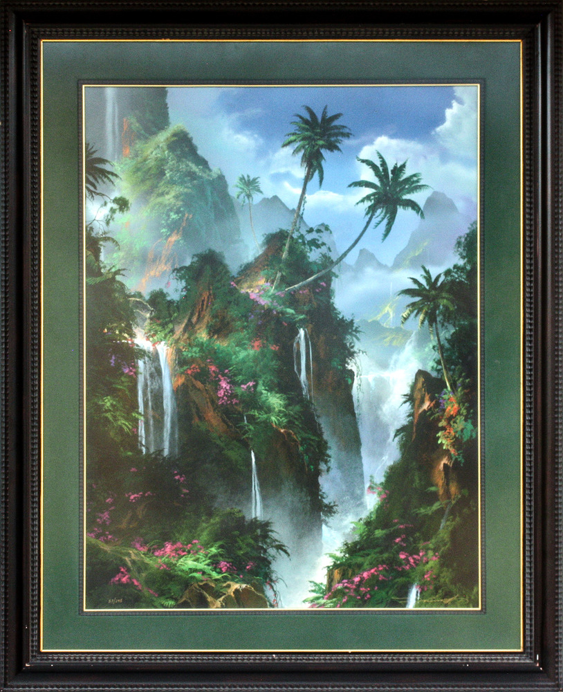 Promotional Items - DALE TERBUSH - THE OASIS Promotional Items - DALE TERBUSH - THE OASIS - OIL ON CANVAS - 39 X 29
