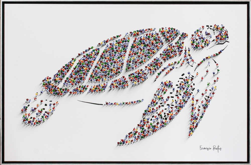 Francisco Bartus - TURTLE - MIXED MEDIA ON CANVAS - 35 X 55