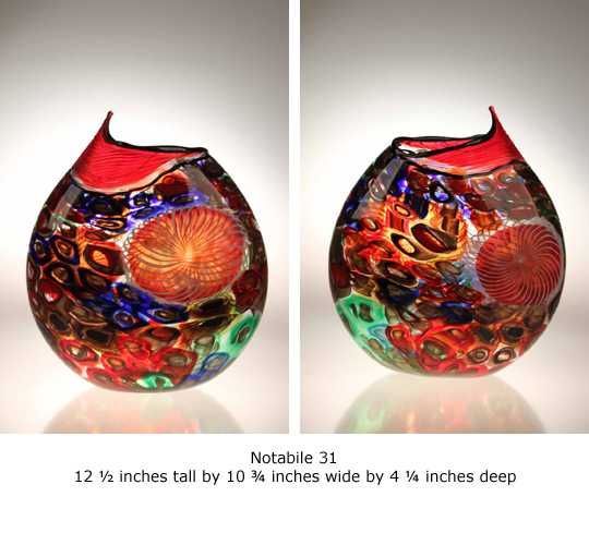 Gianluca Vidal - NOTABILE 31 - GLASS - 12 1/2 X 10 3/4 X 4 1/2