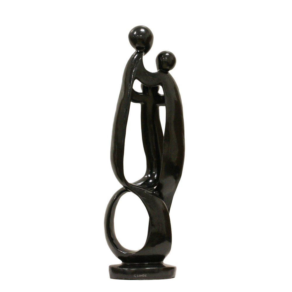 Godfrey Zonde - CELEBRATION - FAMILY OF 3 - BLACK SERPENTINE - 34 X 12 X 7