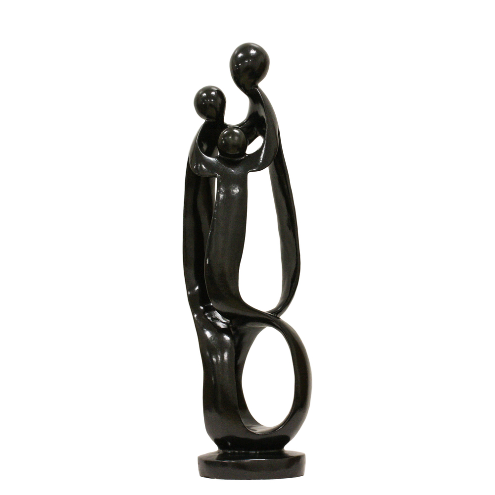 Godfrey Zonde - CELEBRATION - FAMILY OF 3 - BLACK SERPENTINE - 34 X 12 X 7