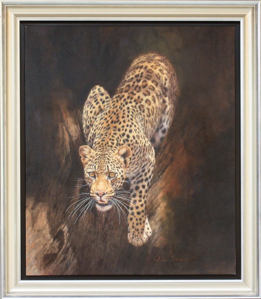 Jean Abrie - IN PURSUIT - OIL ON CANVAS - 39 X 33