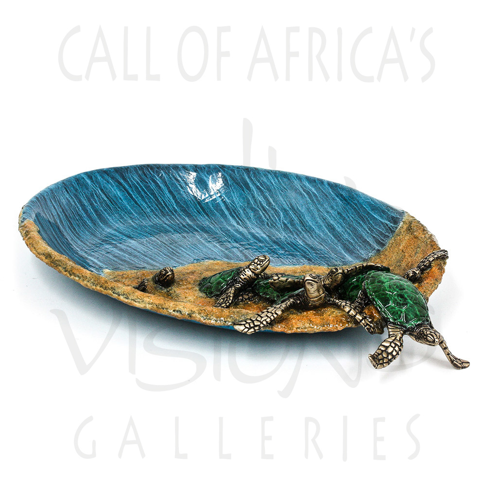 Joseph Quillan - TURTLE DISH - BRONZE - 14 x 10