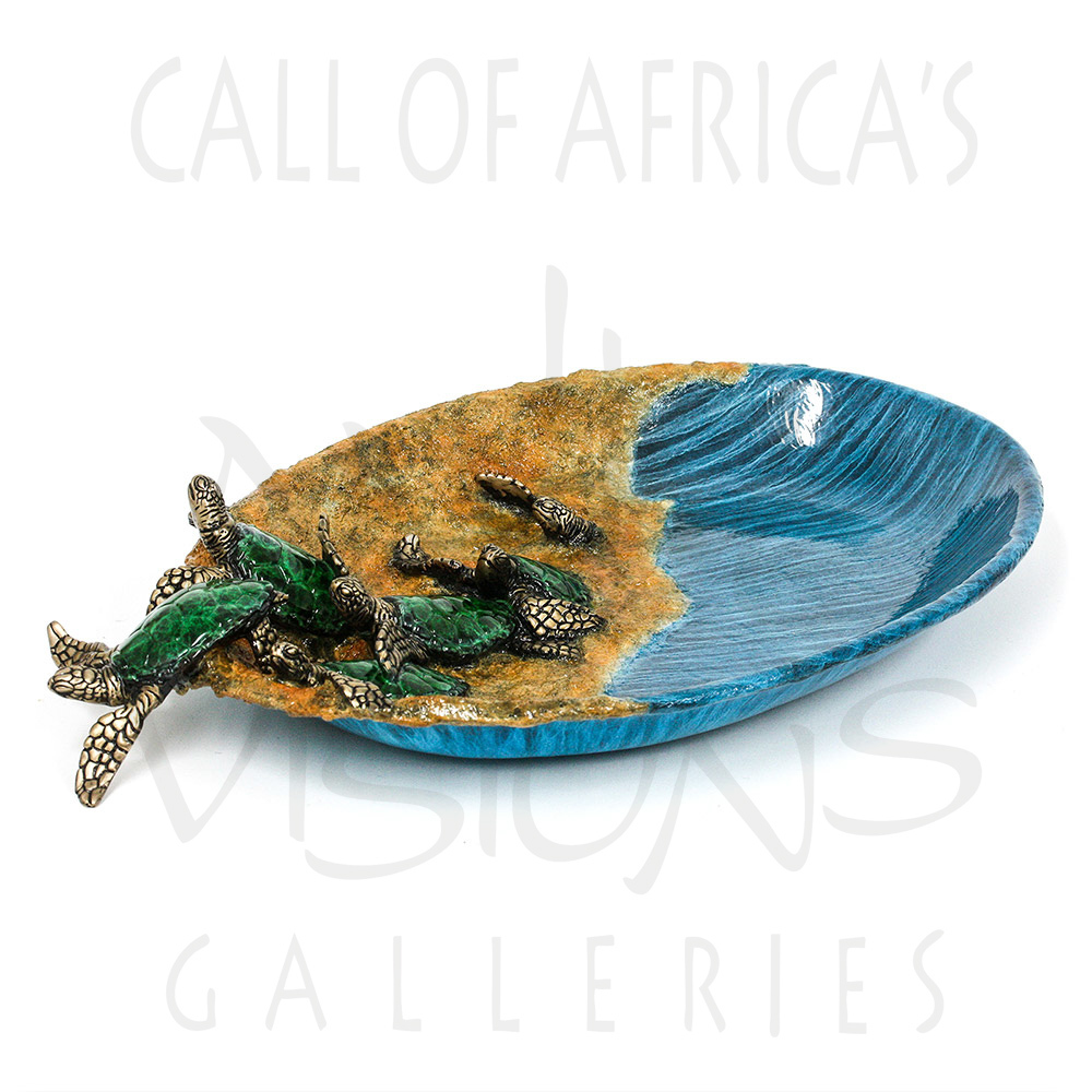 Joseph Quillan - TURTLE DISH - BRONZE - 14 x 10