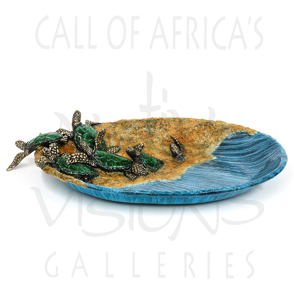 Joseph Quillan - TURTLE DISH - BRONZE - 14 x 10