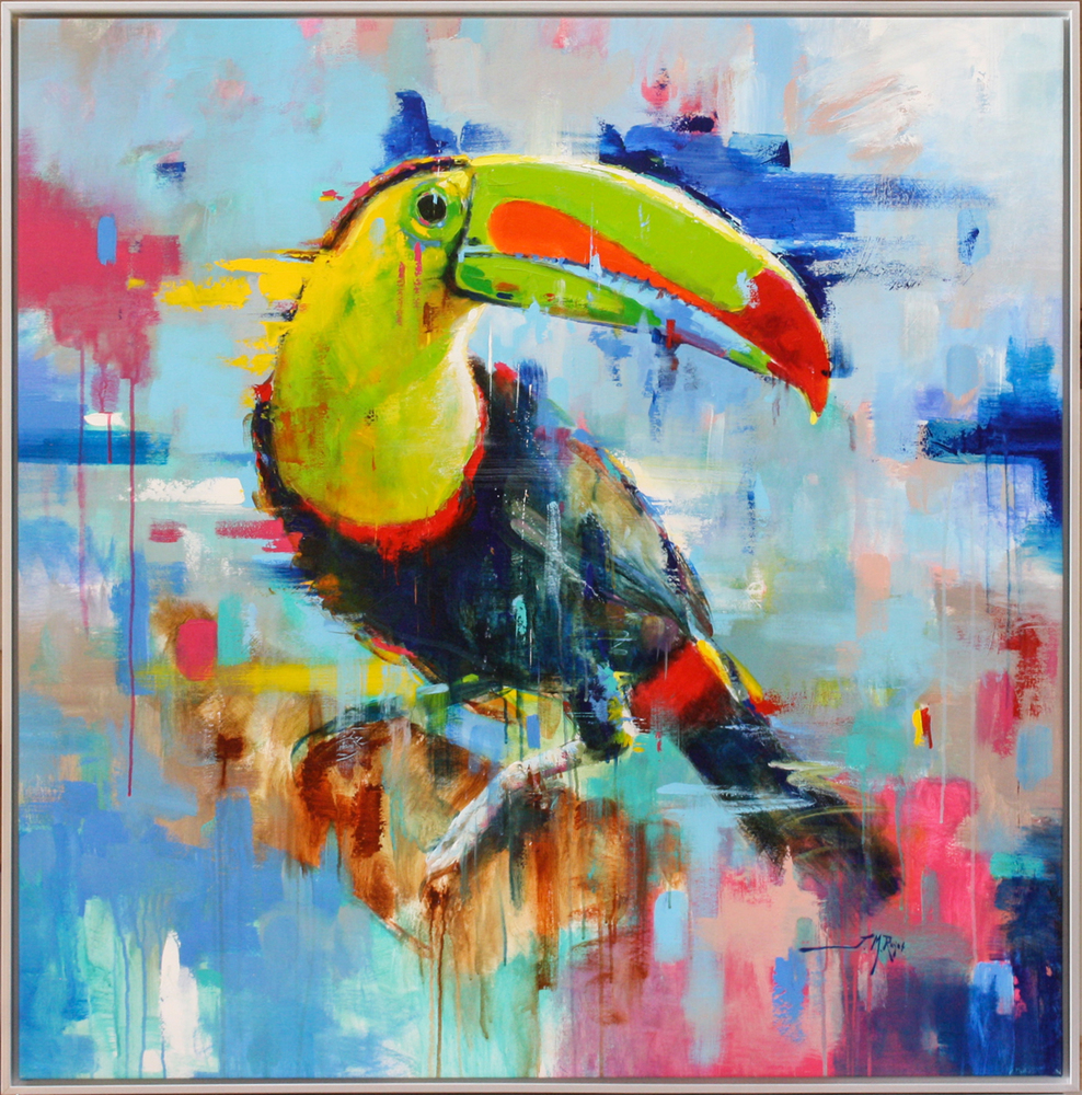 Jose Manuel Reyes - TOUCAN SPLENDOR - ACRYLIC ON CANVAS - 49 X 48