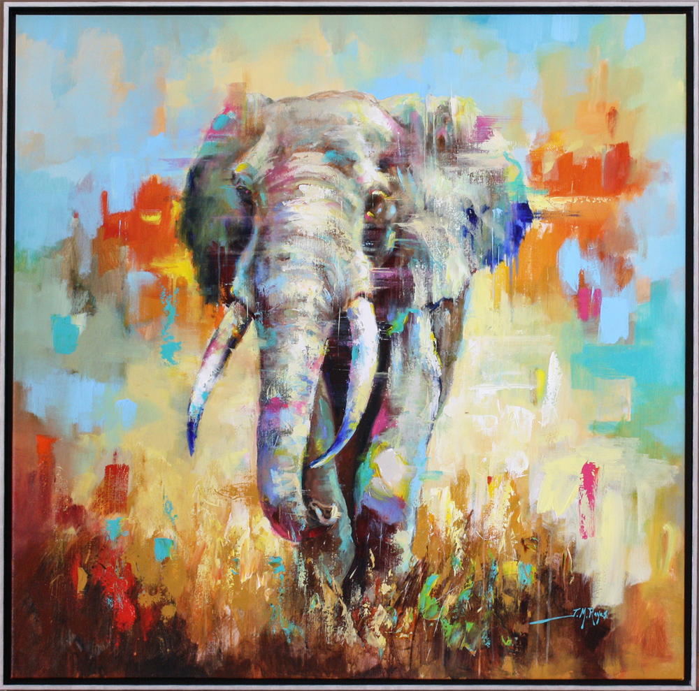 Jose Manuel Reyes - ON THE MOVE - ACRYLIC ON CANVAS - 47 X 47