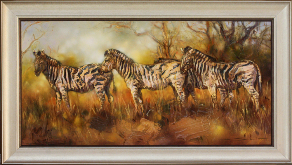 James Stroud - A PERFECT PATTERN - OIL ON PANEL - 24 X 48