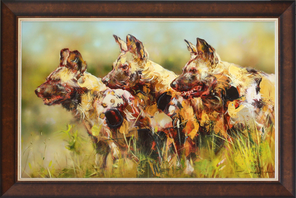 James Stroud - WILD BOYS - OIL ON PANEL - 30 X 48