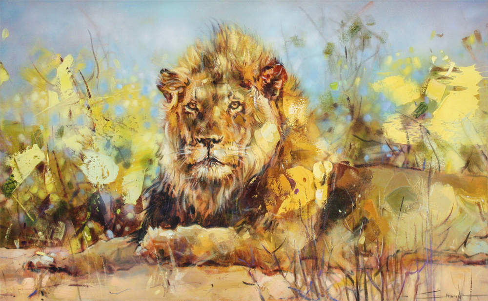 James Stroud - A KING'S GAZE - OIL ON PANEL - 30 X 48