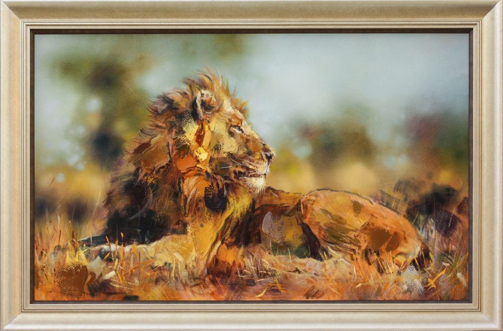 James Stroud - ROYAL PROFILE - OIL ON PANEL - 29 3/4 X 47 3/4