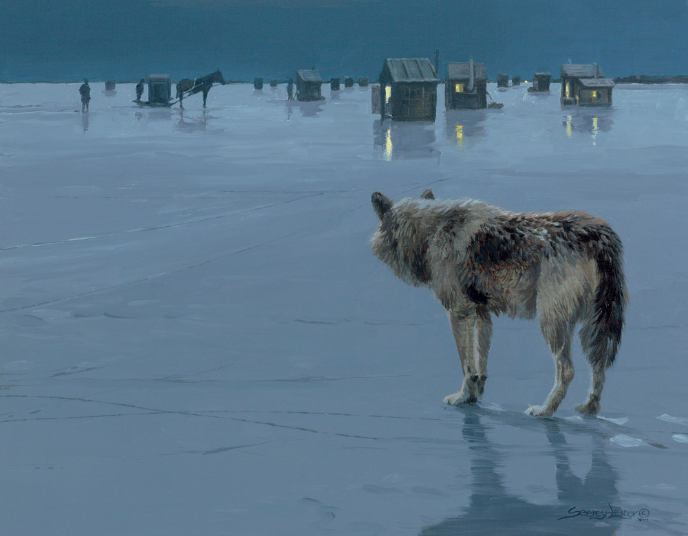 John Seerey-Lester - ICE FISHING John Seerey-Lester - ICE FISHING - GICLEE - 40 X 50