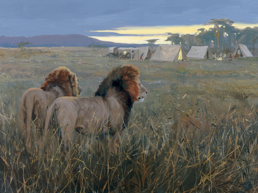 John Seerey-Lester - TANGANYIKA TWILIGHT John Seerey-Lester - TANGANYIKA TWILIGHT - GICLEE - 12 X 16