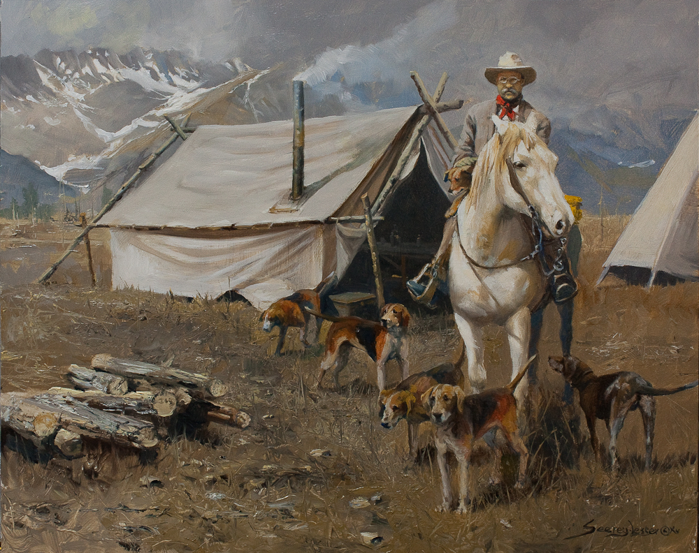 John Seerey-Lester - TR AND SKIP HEADIN' OUT John Seerey-Lester - TR AND SKIP HEADIN' OUT - GICLEE - 16 X 20
