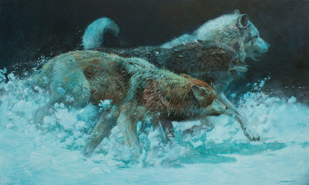 John Seerey-Lester - CHARGE OF THE NIGHT BRIGADE John Seerey-Lester - CHARGE OF THE NIGHT BRIGADE - GICLEE - 36 X 60