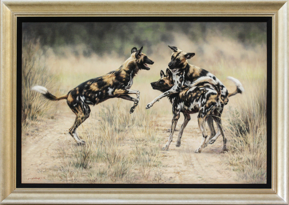 Jaco van Schalkwyk - ROAD PLAY - OIL ON BELGIAN LINEN - 31 1/2 X 47 3/4