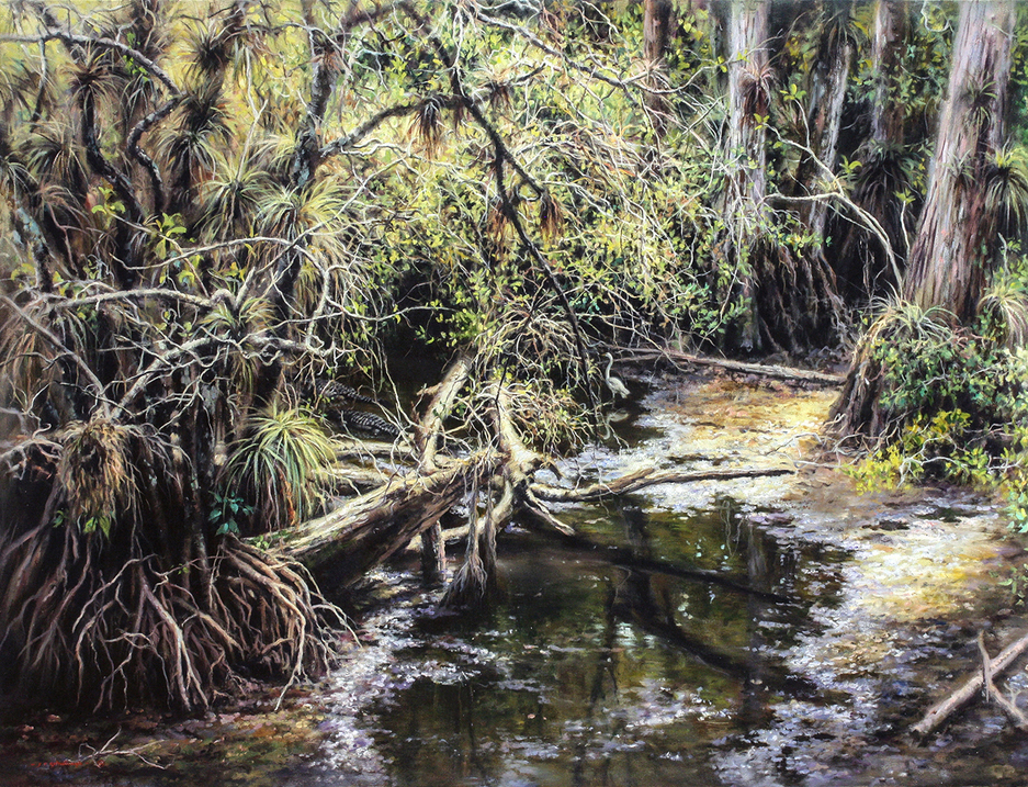 Jaco van Schalkwyk - A WILDERNESS IS HERE - OIL ON BELGIAN LINEN - 41 3/4 X 55