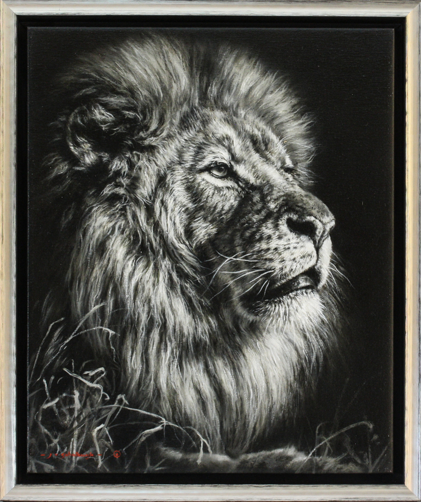 Jaco van Schalkwyk - THE DARK KING - OIL ON BELGIAN LINEN - 21 3/4 X 17 3/4