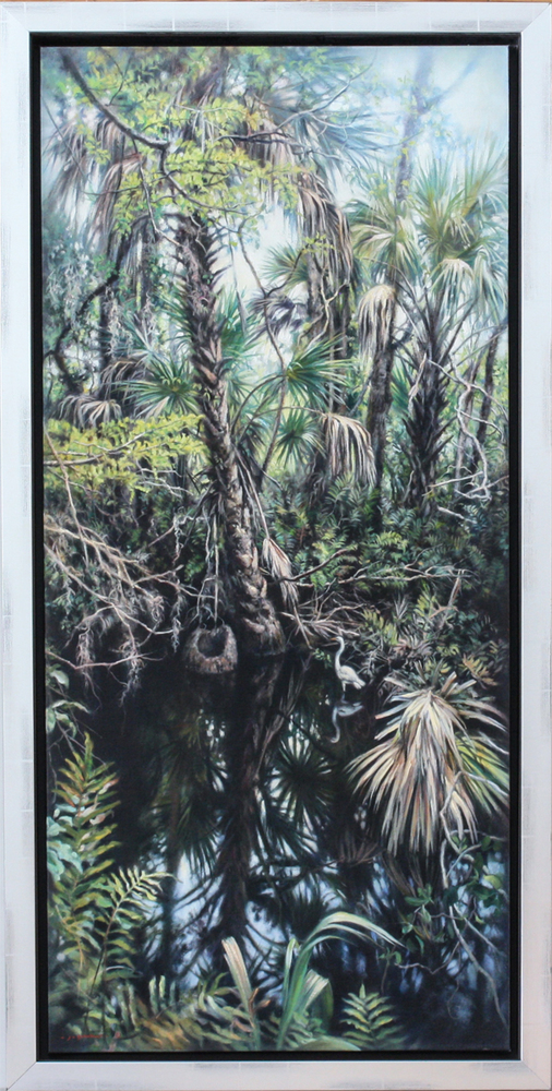 Jaco van Schalkwyk - EVER GREEN - OIL ON BELGIAN LINEN - 61 3/4 X 28