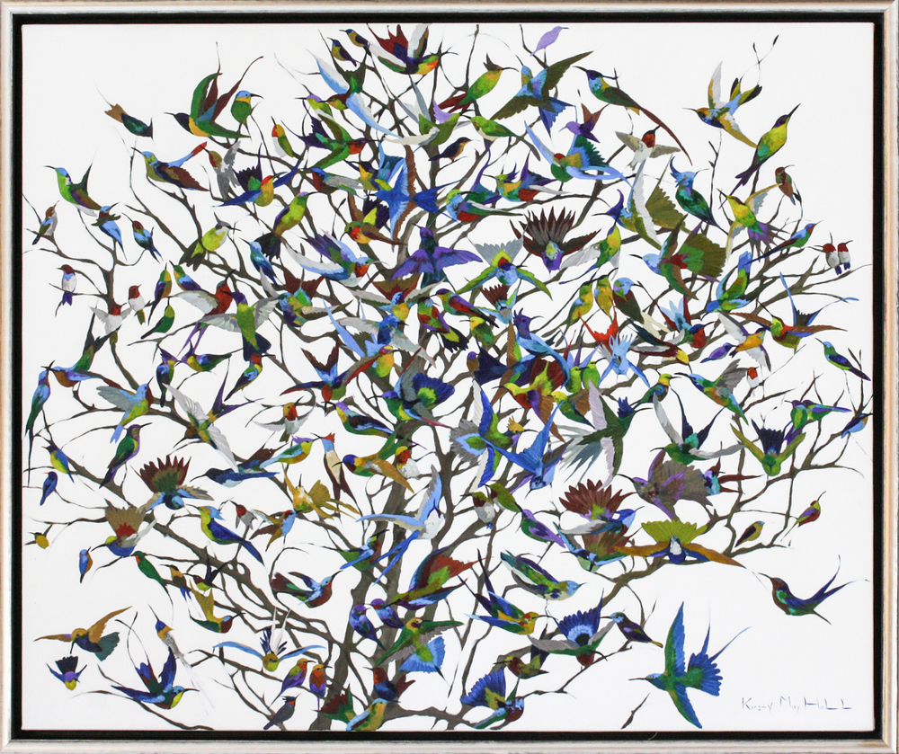 Kirsty May Hall - BRIGHT, HAPPY BIRDS - GICLEE - 39 X 47