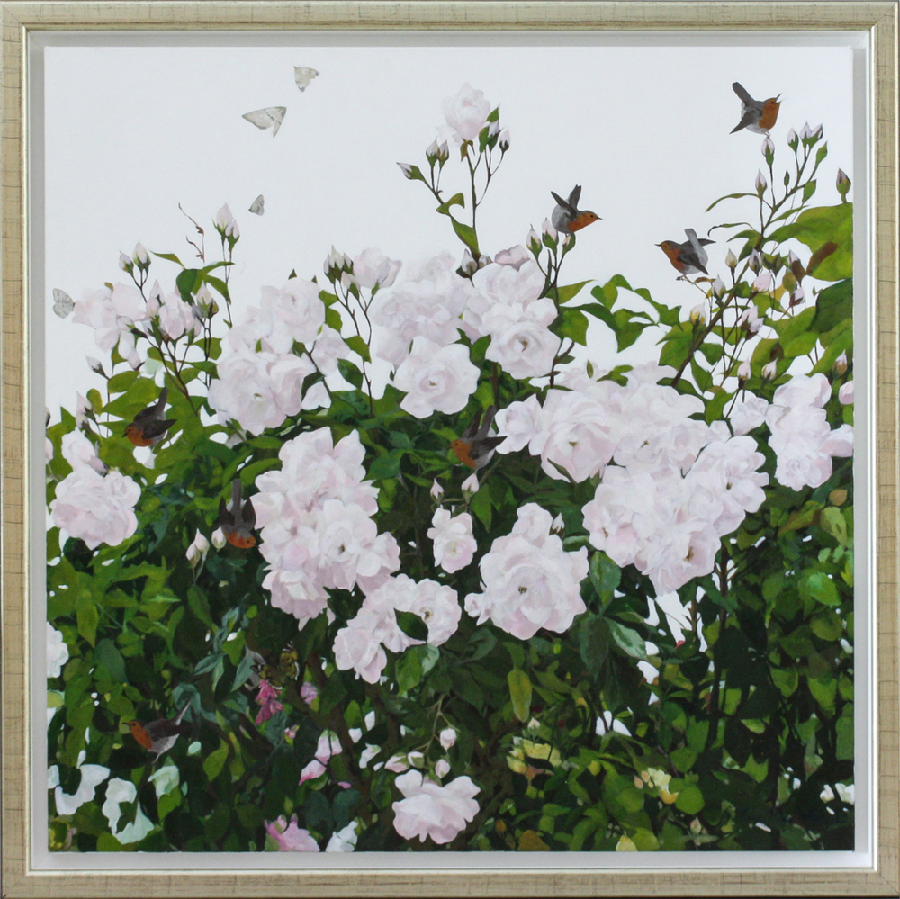 Kirsty May Hall - ROBINS & ROSES - GICLEE - 40 X 40