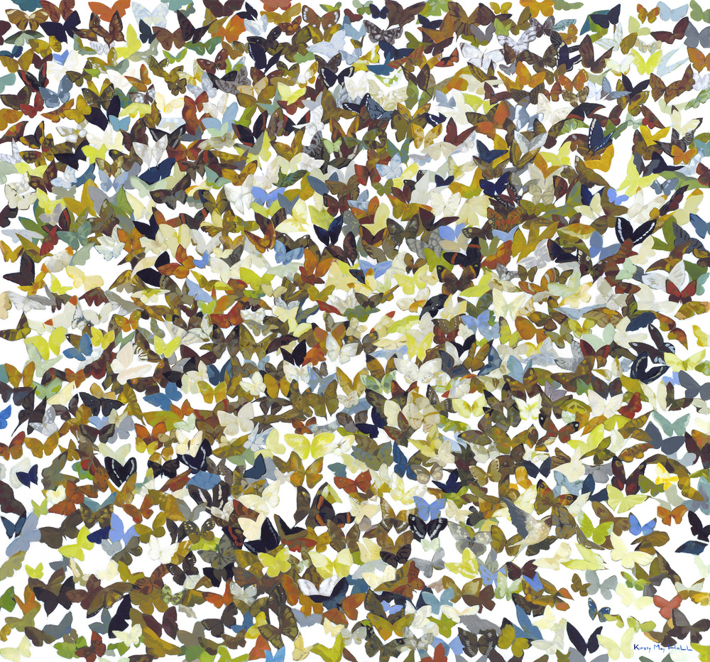 Kirsty May Hall - MANY BUTTERFLIES - GICLEE - 55 X 59