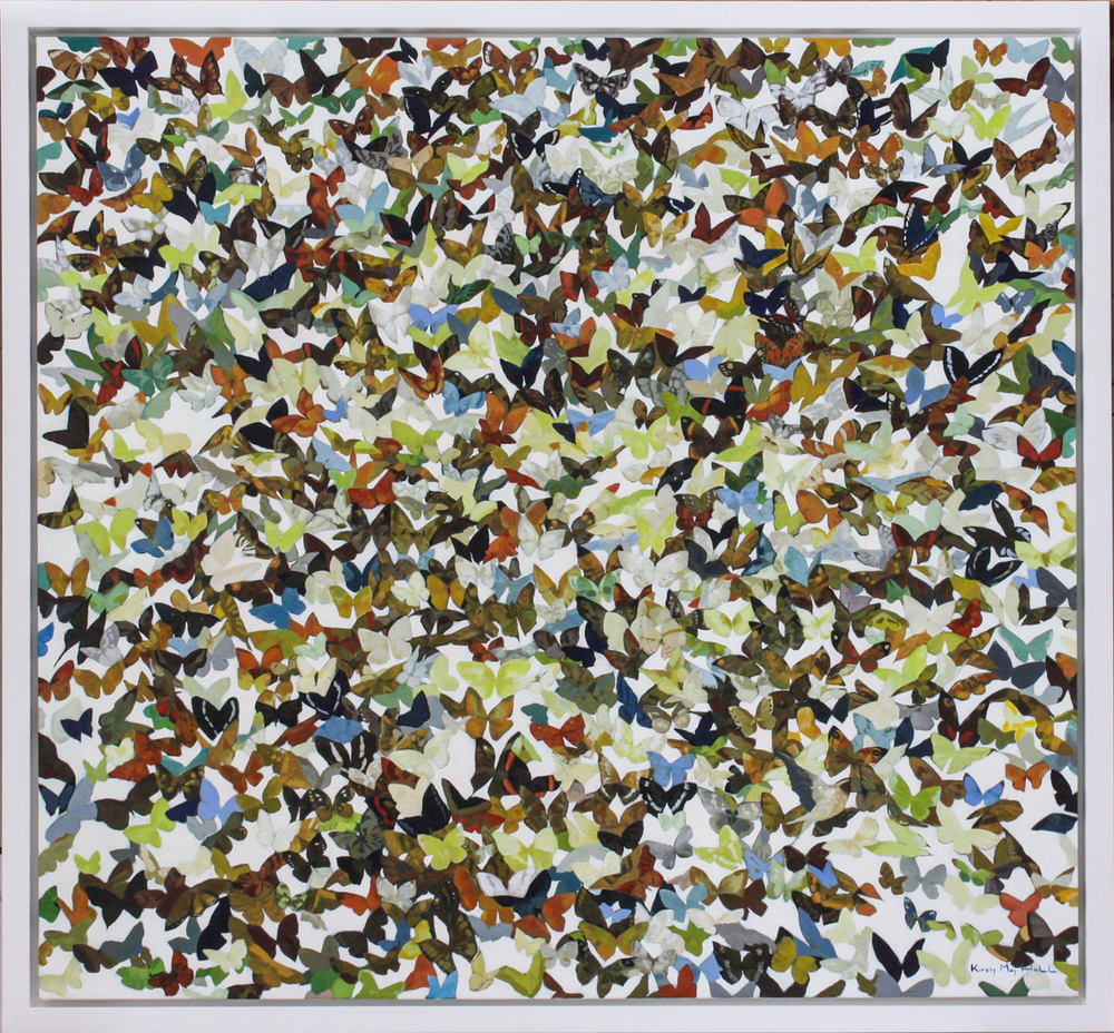 Kirsty May Hall - MANY BUTTERFLIES - GICLEE - 55 X 59