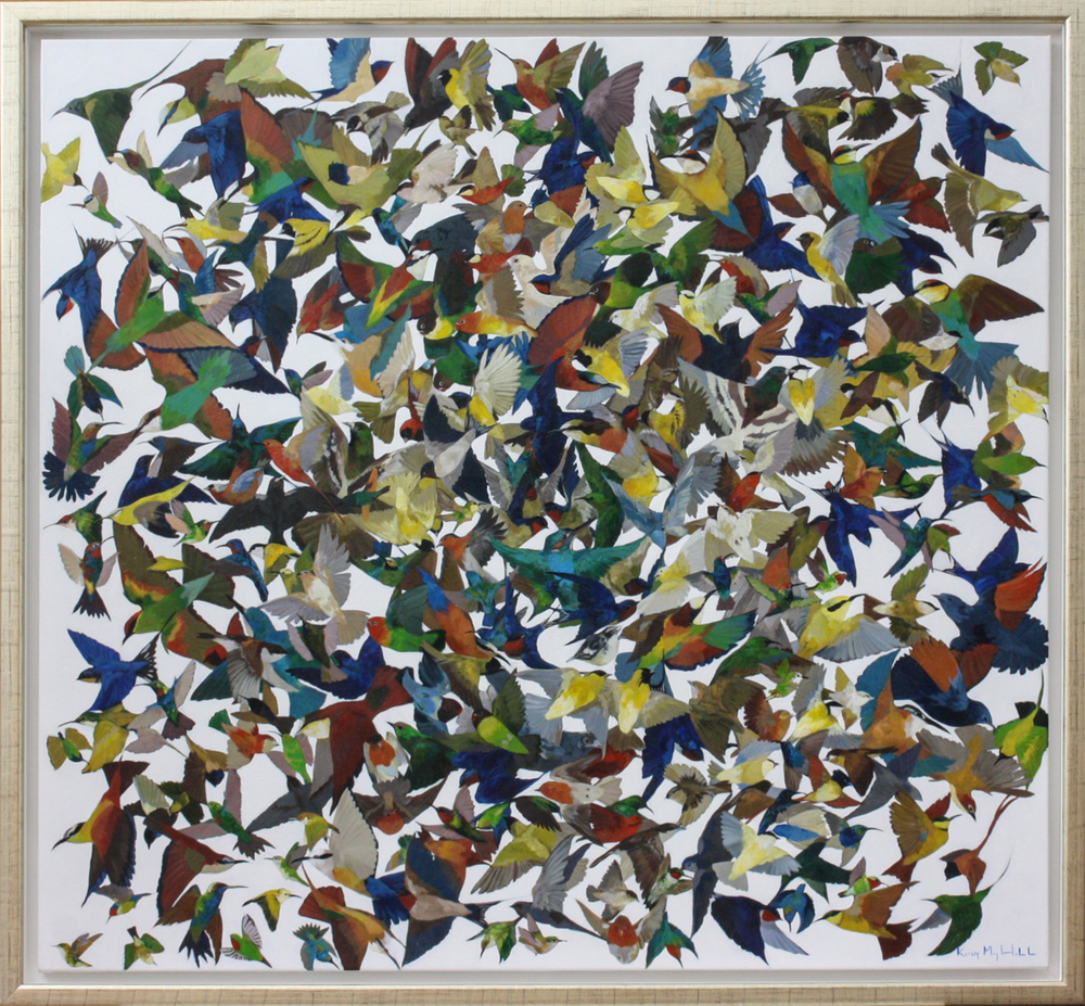 Kirsty May Hall - BIRDS - ACRYLIC ON  CANVAS - 55 X 59