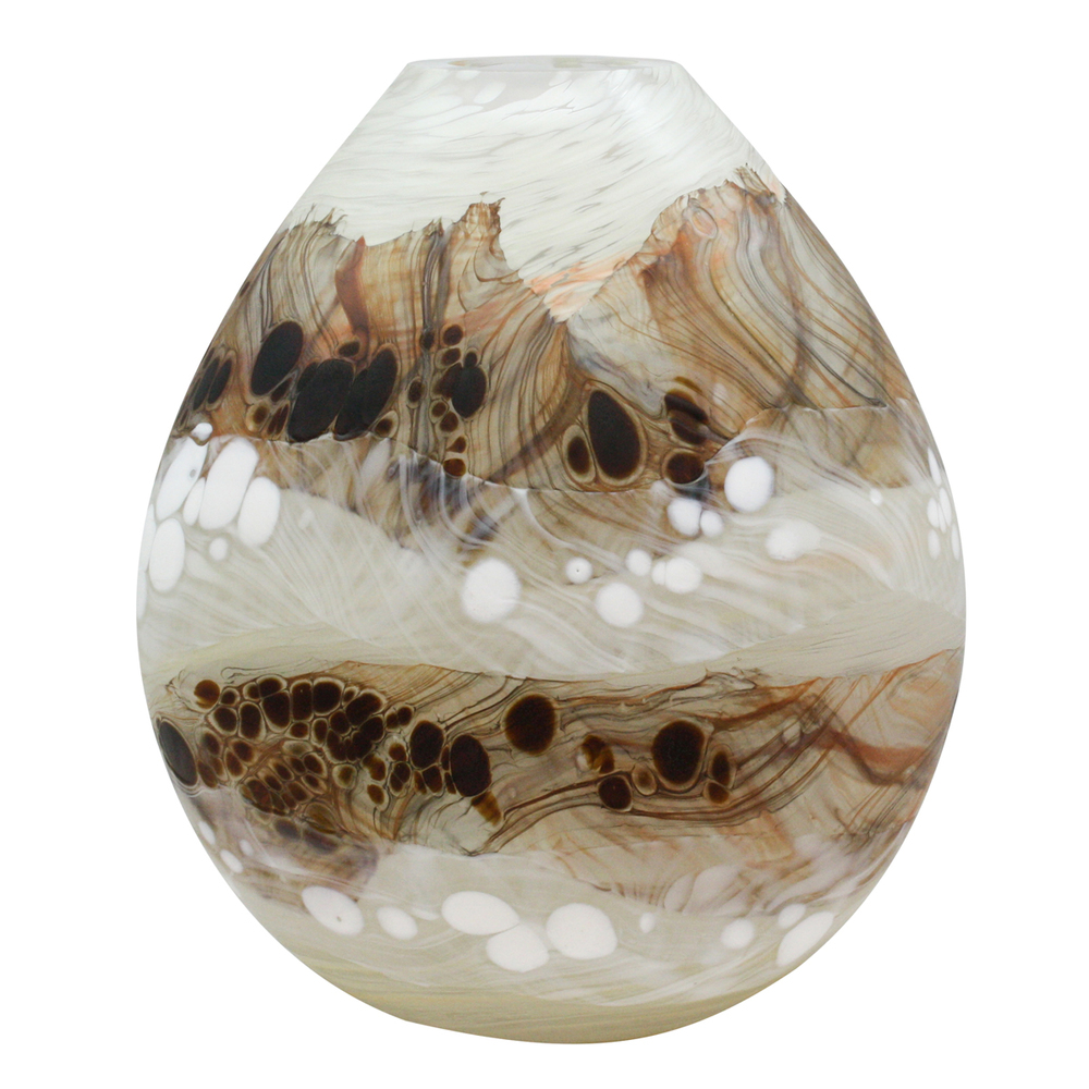 Lava Glass - STEAMY LANDSCAPE - GLASS - 14 X 11 1/2 X 5 1/2