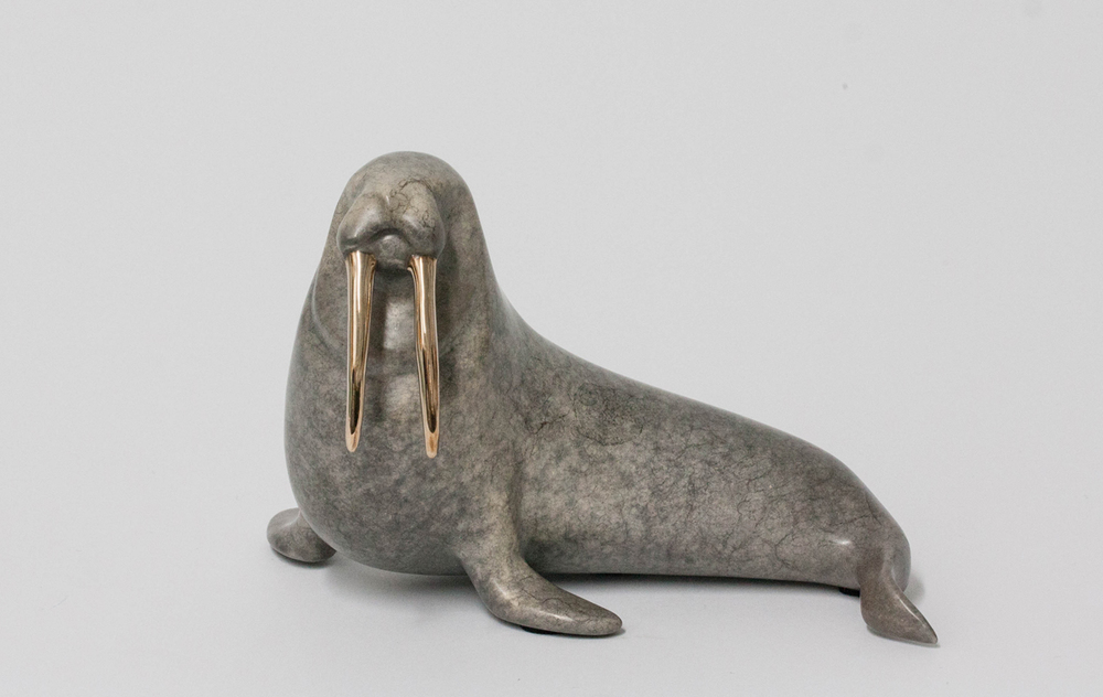 Loet Vanderveen - WALRUS (104) - BRONZE - 6.5 X 4.5 - These sculptures are bronze limited editions.
<br>
<br><a href="/[sculpture]/[available]-[patina]-[swatches]/">More than 30 patinas are available</a>. Available patinas are indicated as IN STOCK. Loet Vanderveen limited editions are always in strong demand and our stocked inventory sells quickly. Special orders are not being taken at this time.
<br>
<br>Allow a few weeks for your sculptures to arrive as each one is thoroughly prepared and packed in our warehouse. This includes fully customized crating and boxing for each piece. Your patience is appreciated during this process as we strive to ensure that your new artwork safely arrives.
<br>
<br>Shipping and Handling TBD