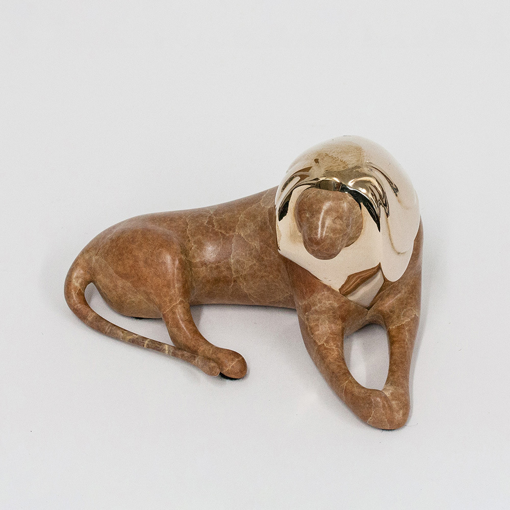 Loet Vanderveen - LION (106) - BRONZE - 6 X 4.5 - These sculptures are bronze limited editions.
<br>
<br><a href="/[sculpture]/[available]-[patina]-[swatches]/">More than 30 patinas are available</a>. Available patinas are indicated as IN STOCK. Loet Vanderveen limited editions are always in strong demand and our stocked inventory sells quickly. Special orders are not being taken at this time.
<br>
<br>Allow a few weeks for your sculptures to arrive as each one is thoroughly prepared and packed in our warehouse. This includes fully customized crating and boxing for each piece. Your patience is appreciated during this process as we strive to ensure that your new artwork safely arrives.
<br>
<br>Shipping and Handling TBD