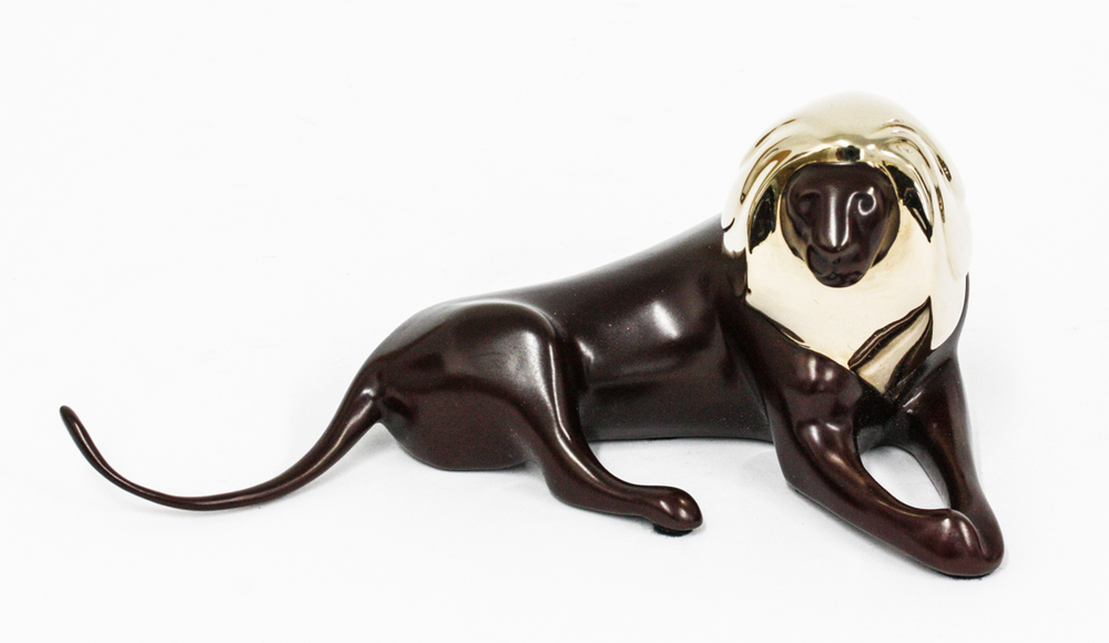 Loet Vanderveen - LION (106) - BRONZE - 6 X 4.5 - These sculptures are bronze limited editions.
<br>
<br><a href="/[sculpture]/[available]-[patina]-[swatches]/">More than 30 patinas are available</a>. Available patinas are indicated as IN STOCK. Loet Vanderveen limited editions are always in strong demand and our stocked inventory sells quickly. Special orders are not being taken at this time.
<br>
<br>Allow a few weeks for your sculptures to arrive as each one is thoroughly prepared and packed in our warehouse. This includes fully customized crating and boxing for each piece. Your patience is appreciated during this process as we strive to ensure that your new artwork safely arrives.
<br>
<br>Shipping and Handling TBD