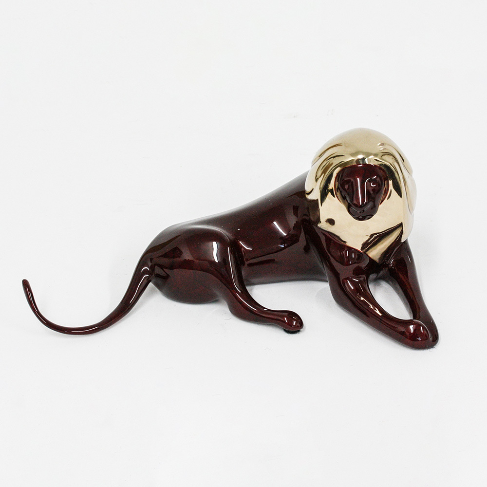 Loet Vanderveen - LION (106) - BRONZE - 6 X 4.5 - These sculptures are bronze limited editions.
<br>
<br><a href="/[sculpture]/[available]-[patina]-[swatches]/">More than 30 patinas are available</a>. Available patinas are indicated as IN STOCK. Loet Vanderveen limited editions are always in strong demand and our stocked inventory sells quickly. Special orders are not being taken at this time.
<br>
<br>Allow a few weeks for your sculptures to arrive as each one is thoroughly prepared and packed in our warehouse. This includes fully customized crating and boxing for each piece. Your patience is appreciated during this process as we strive to ensure that your new artwork safely arrives.
<br>
<br>Shipping and Handling TBD