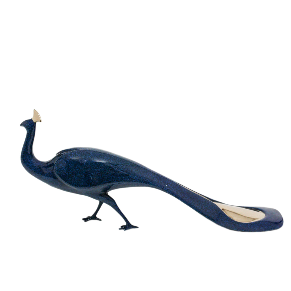 Loet Vanderveen - PEACOCK #1 (113) - BRONZE - 14 X 6.25 - These sculptures are bronze limited editions.
<br>
<br><a href="/[sculpture]/[available]-[patina]-[swatches]/">More than 30 patinas are available</a>. Available patinas are indicated as IN STOCK. Loet Vanderveen limited editions are always in strong demand and our stocked inventory sells quickly. Special orders are not being taken at this time.
<br>
<br>Allow a few weeks for your sculptures to arrive as each one is thoroughly prepared and packed in our warehouse. This includes fully customized crating and boxing for each piece. Your patience is appreciated during this process as we strive to ensure that your new artwork safely arrives.
<br>
<br>Shipping and Handling TBD