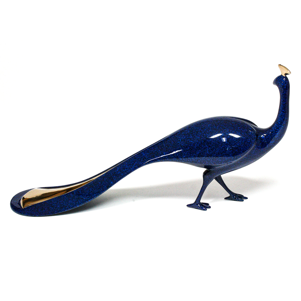 Loet Vanderveen - PEACOCK #2 (114) - BRONZE - 13.5 X 3.75 - These sculptures are bronze limited editions.
<br>
<br><a href="/[sculpture]/[available]-[patina]-[swatches]/">More than 30 patinas are available</a>. Available patinas are indicated as IN STOCK. Loet Vanderveen limited editions are always in strong demand and our stocked inventory sells quickly. Special orders are not being taken at this time.
<br>
<br>Allow a few weeks for your sculptures to arrive as each one is thoroughly prepared and packed in our warehouse. This includes fully customized crating and boxing for each piece. Your patience is appreciated during this process as we strive to ensure that your new artwork safely arrives.
<br>
<br>Shipping and Handling TBD