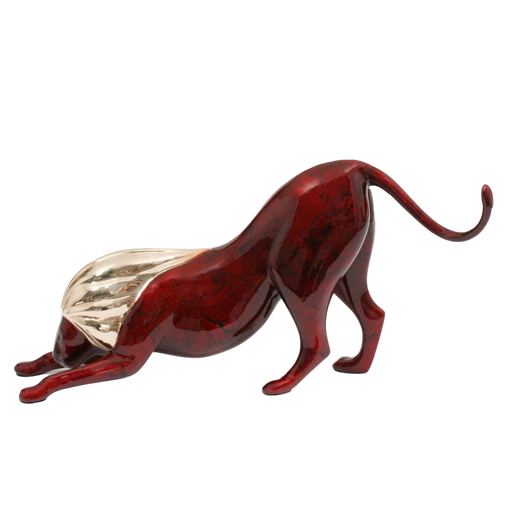 Loet Vanderveen - LION, LEO (127) - BRONZE - 115 X 5 X 7 - These sculptures are bronze limited editions.
<br>
<br><a href="/[sculpture]/[available]-[patina]-[swatches]/">More than 30 patinas are available</a>. Available patinas are indicated as IN STOCK. Loet Vanderveen limited editions are always in strong demand and our stocked inventory sells quickly. Special orders are not being taken at this time.
<br>
<br>Allow a few weeks for your sculptures to arrive as each one is thoroughly prepared and packed in our warehouse. This includes fully customized crating and boxing for each piece. Your patience is appreciated during this process as we strive to ensure that your new artwork safely arrives.
<br>
<br>Shipping and Handling TBD
